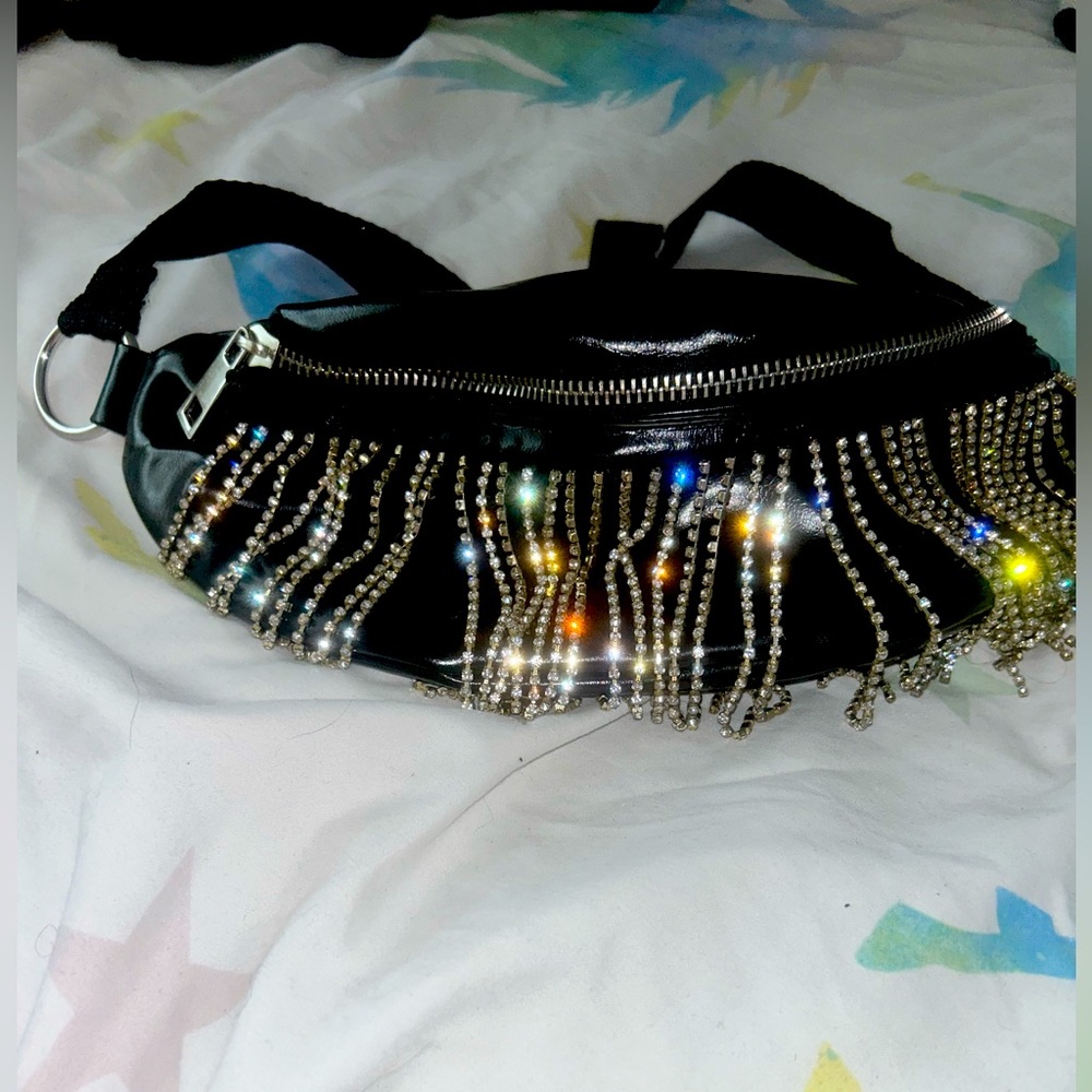 Diamanté belt bag